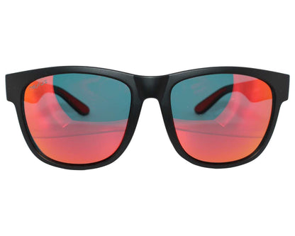 Xander: Matte Black w/ Red Mirrored Polarized